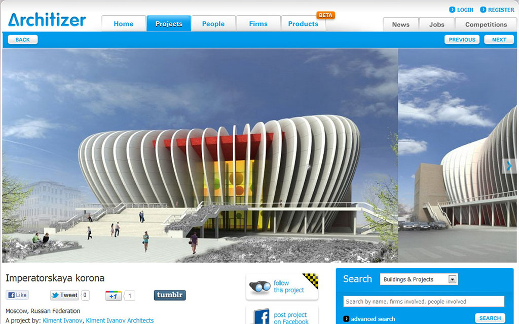 Architizer - Pushkinsky Cinema